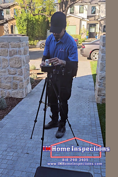 man operating a mold air pump