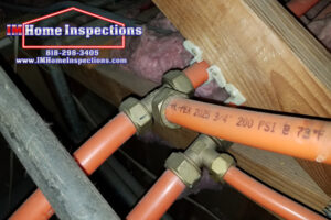 PEX pipe with brass fittings