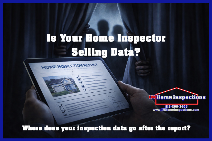 Home inspection report with shadowy figures