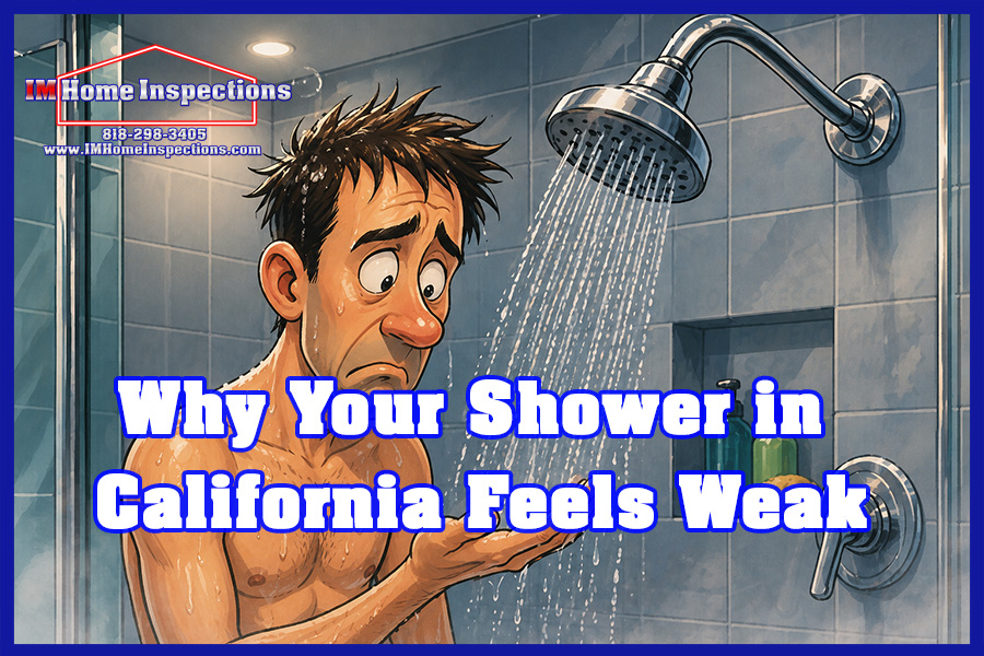 Modern California shower with low water pressure and limited heat